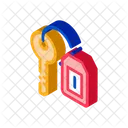 Car Key Label Icon