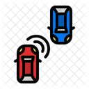Car Lane Sensor  Icon