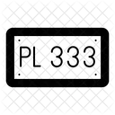 Car License Plate Number Number Plate Icon