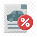 Car Loan Accounting Bank Icon