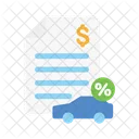 Car Loan Percentage  Icon