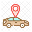 Car Map Location Icon