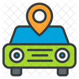 Car Location Flag Icon