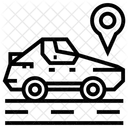 Navigazione Per Auto Posizione Dellauto Localizzatore Di Posizione Icon