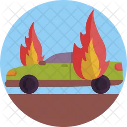 Car on Fire  Icon