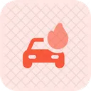 Car On Fire Icon