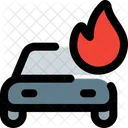 Car On Fire Icon