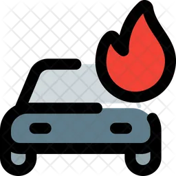 Car On Fire  Icon