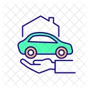 Car On Hand Icon