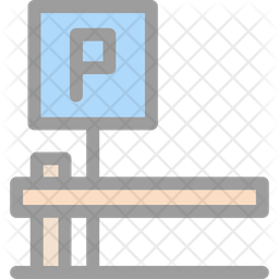 Car Parking Icon - Download In Colored Outline Style