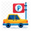 Car Parking Parking Pole Vehicle Parking 아이콘