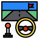 Car Racing Game Player Entertainment Icon