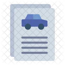 Car Registration Certificate  Icon