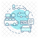 Car Rental Travel Service Vehicle Icon