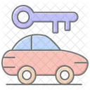 Car Rentals Lineal Color Icon Icône