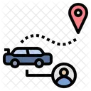 Car Route  Icon