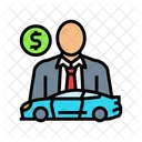 Salesperson Car Dealership Icon