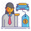 Car Saleswoman  Icon