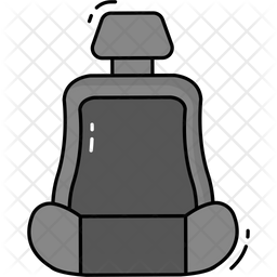 Car Seat Icon - Download in Colored Outline Style Car Seat Icon - Download in Colored Outline Style