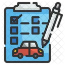 Car Service Report Document Car Icon