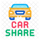 Car Share Sharing Icon