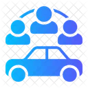 Car Sharing Carpool Transportation Icon