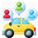カーシェアリング、車、タクシーサービス アイコン