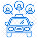 Car Sharing Car Taxi Service Icon