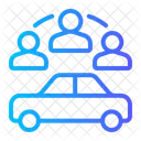 Car Sharing Carpool Transportation Icon