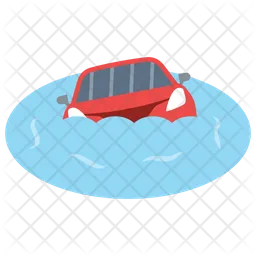 Car Sinking  Icon