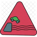 Car skidding water  Icon