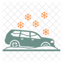 Car Stuck In Snow Car Accident Icon