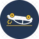 Car Upside Down Collision Accident Bad Icon