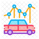 Car Use Graph  Icon