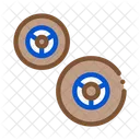 Kart Wheels Color Icon