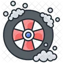 Car Wheel Washing Wheel Washing Washing Icon
