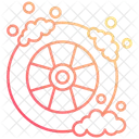Car Wheel Washing  Icon