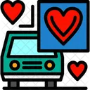 Car With Heart Love For Cars Car Enthusiasts Icon
