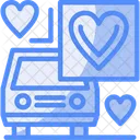 Car With Heart Love For Cars Car Enthusiasts Icon
