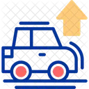 Car With Up Arrow Vehicle Pointing Up Car Direction Symbol Icon
