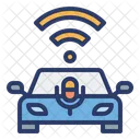 Car With Voice Control Automation Voice Recognization Icon