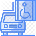 Car With Wheelchair Symbol Icon