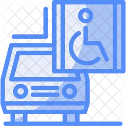 Car With Wheelchair Symbol  Icon