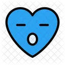 Caraconbocaabierta Corazon Emoji Icono