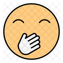Cara com a mão na boca Emoji Ícone