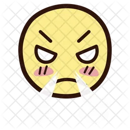 Cara com vapor Emoji Ícone