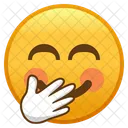 Cara con la mano sobre la boca  Icono