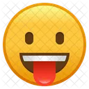 Cara con lengua  Icono
