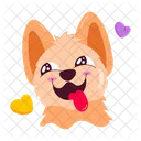 Emoticons Kawaii Animais De Estimacao De Cachorro Desenhos Animados De Cachorro Ícone