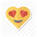 Corazon Smiley Favorito Icono